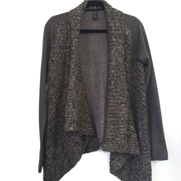 Prana Cozy Wrap Cardigan Grey Small Knit Fleece - Picture 1 of 9